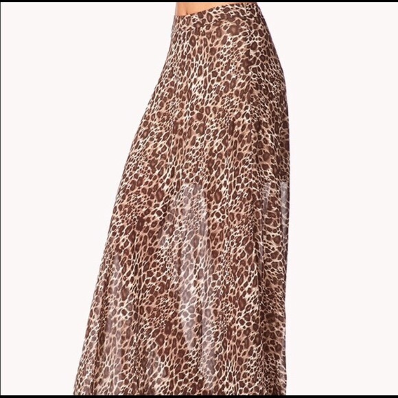leopard maxi skirt forever 21